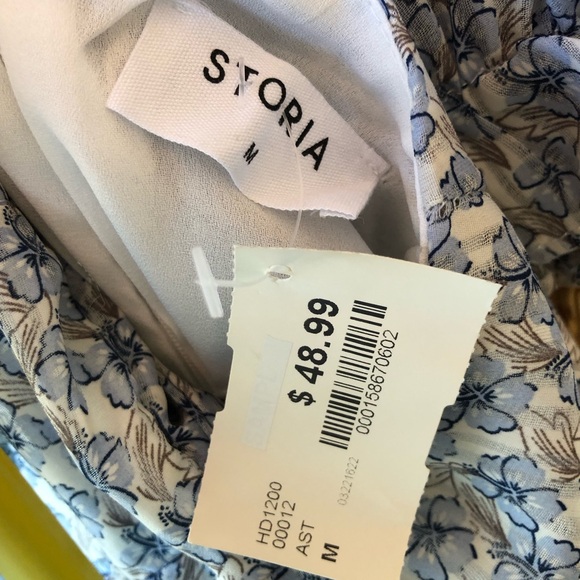 NWT Light spring blue floral dress. Great for Spring Break or Graduation - Picture 6 of 9